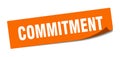 commitment sticker. commitment square sign. commitment