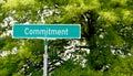 Commitment Street Sign Royalty Free Stock Photo