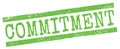 COMMITMENT text on green lines stamp sign