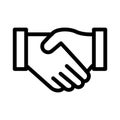Commitment thin line vector icon