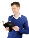 Committed christian reading bible Royalty Free Stock Photo