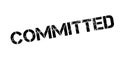 Committed rubber stamp Royalty Free Stock Photo