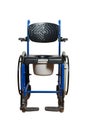 Commode chair for elder. Wheelchair with toilet basket for for disabled person Royalty Free Stock Photo
