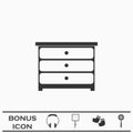 Commode icon flat