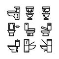 Commode icon or logo isolated sign symbol vector illustration