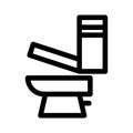 Commode icon or logo isolated sign symbol vector illustration