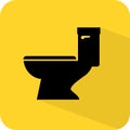 Commode set. Toilet sign. Restroom. Washroom. Bathroom. Latrine. Seat icon. Vector illustration.