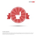 commode toilet icon - Red Ribbon banner