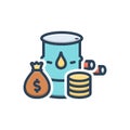Color illustration icon for Commodities, goods and material