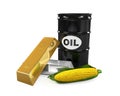 Commodities - Oil, Corn, Gold and Silver