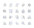 Commodity funds line icons collection. Commodities, Futures, Trading, Investments, Portfolio, Agriculture, Metals vector