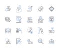 Commodity funds line icons collection. Commodities, Futures, Trading, Investments, Portfolio, Agriculture, Metals vector