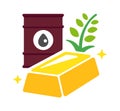 Commodity trading icon illustration