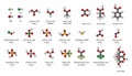 Common acids, 2D chemical structures