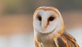 common barn owl ( Tyto albahead ) close up sitting Royalty Free Stock Photo