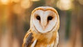 common barn owl ( Tyto albahead ) close up sitting Royalty Free Stock Photo