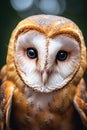 common barn owl Tyto albahead head close up 4 Royalty Free Stock Photo