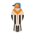 Common Chaffinch Bird Geometric Icon in Flat