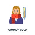 Common Cold icon. Simple element from health diseases collection. Creative Common Cold icon for web design, templates, Royalty Free Stock Photo