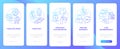 Common contract types blue gradient onboarding mobile app screen