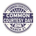 Common Courtesy Day stamp Royalty Free Stock Photo