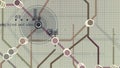 Minimalist Metro Map Royalty Free Stock Photo