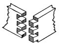 Common Dovetail Joint, vintage illustration