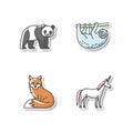 Common and fantasy animals printable patches