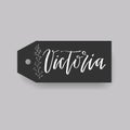 Common female first name on a tag. Hand drawn Royalty Free Stock Photo