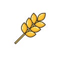 Common Food Ears of Wheat Icon Vector Isolated