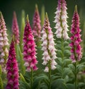 Common foxglove, Digitalis purpurea in the field