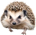 Common Hedgehog. Close-up image of Common Hedgehog. Generative AI. Royalty Free Stock Photo