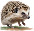 Common Hedgehog. Close-up image of Common Hedgehog. Generative AI.