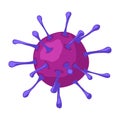 Common human virus or bacteria isolated on white background. Coronavirus cell disease infection medicine healthcare