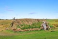 Ancient traditional turf house in Iceland