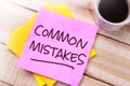 Common Mistakes, business motivational inspirational quotes Royalty Free Stock Photo