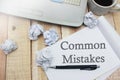 Common Mistakes, Motivational Words Quotes Concept Royalty Free Stock Photo