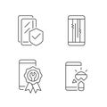 Common phone breakdowns linear icons set