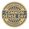 Common Sense Day, November 4