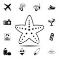 Common starfish or sea star fish marine icon. Simple glyph vector element of Summer icons set for UI and UX, website or mobile