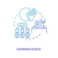 Common stock concept icon