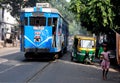 A street scene of thee city of kolkata, West bengal,India.