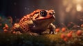 Common toad Bufo Bufo also known as European toad is an amphibian found in Europe, western part of North Asia