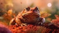 Common toad Bufo Bufo also known as European toad is an amphibian found in Europe, western part of North Asia