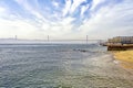 Common view from The 25 de Abril Bridge. Lisbon. Portugal Royalty Free Stock Photo