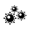 Common Virus symbol. Covid-19 Flat icon of a virus