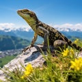 Common Wall Lizard Podarcis muralis Royalty Free Stock Photo