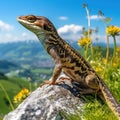 Common Wall Lizard Podarcis muralis Royalty Free Stock Photo