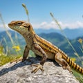 Common Wall Lizard Podarcis muralis Royalty Free Stock Photo