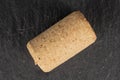 Common wine cork on grey stone